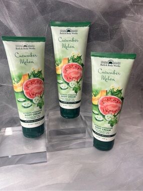 Set of 3 Bath & Body Works Cucumber Melon Ultimate Hydrating Body Cream (FL1111)